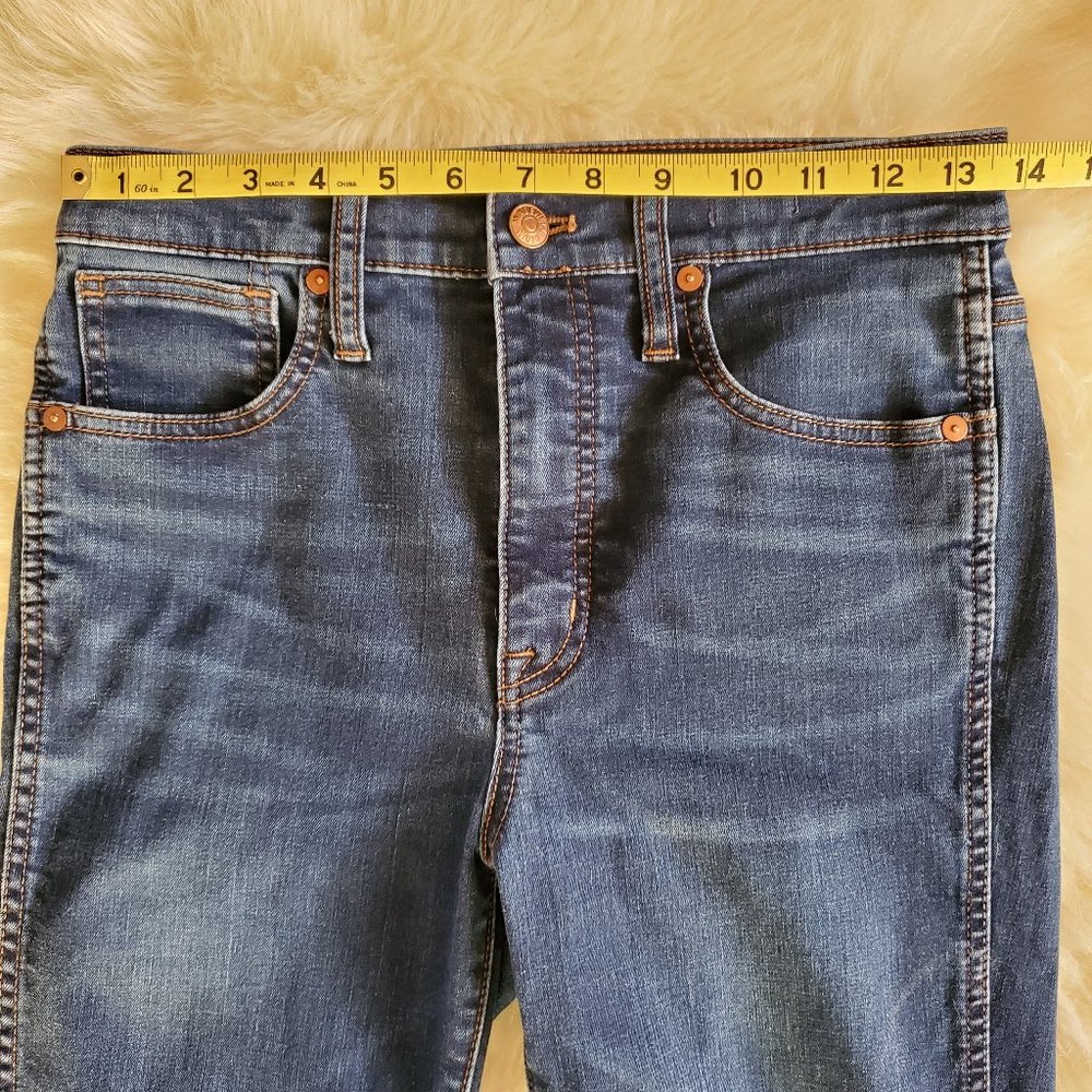 Madewell 10 Inch High Rise Skinny Jeans in Tarren Wash Thermolite Size 27 - Picture 13 of 15